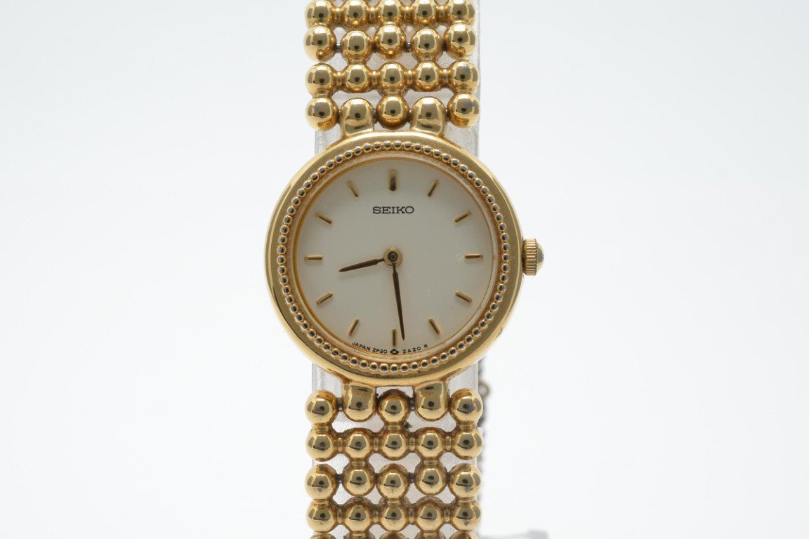 R6-3555 SEIKO 2P20　Porte 腕時計 ゴールド Yahoo!オークション -「セイコー 2p20」の落札相場・落札価格