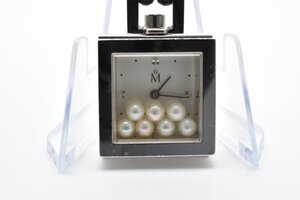 MIKIMOTO ミキモト 360222 ネックレス型時計 シルバー スクエア ホワイト文字盤 2針 パール クォーツ