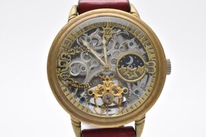ムーラ スケルトン ラウンド ゴールド 手巻き メンズ 腕時計 Mu-ra