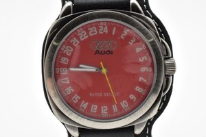アウディ ブレスレットウォッチ レッド ラウンド クォーツ メンズ 腕時計 Audi