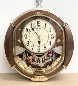 ♪ 動作品 SEIKO セイコー ウェーブシンフォニー 電波クロック ツイン・パ AM214S 電波時計 掛け時計 メロディ