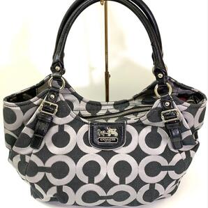 5078 美品 コーチ オプアート ハンドバッグ ショルダーバッグ 18639
