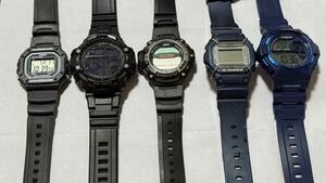 カシオ CASIO デジタル 腕時計 5本セット メンズ レディース G-SHOCK 含む ジャンク扱い