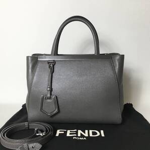 79B82|美品|フェンディ プチトゥージュール 2WAYバッグ グレー