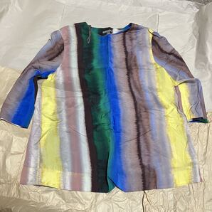 【H&M】【COS】 七分袖シャツ レーヨン シルク / マルチカラー / 38