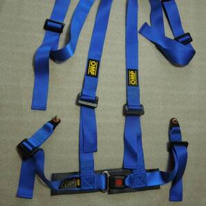 OMPシートベルト(ハーネス)4点式シートベルト新品DA0-0505-A01-041(4 POINT HARNESS ROAD 4 ROYAL BLUE)