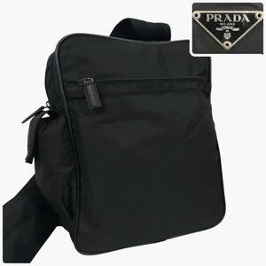 1999aw Archive Prada Cross Body Bag Black プラダ ショルダーバッグ クロスボディ ナイロン 三角ロゴプレート ブラック 黒 LAMPOジップ