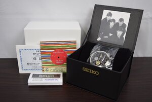 D-285 中古 ジャンク 未使用品 SEIKO セイコー 腕時計 ビートルズ 60周年 ブラック ウォッチ メンズ LOVE ME DO 音楽 アーティスト