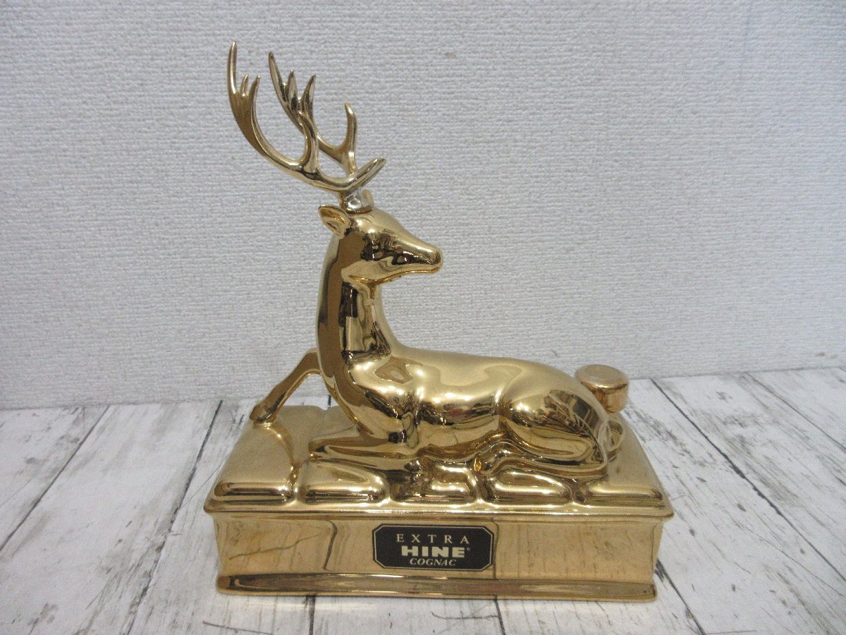 HINE コニャック EXTRA 金色の鹿付き♪ HINE EXTRA COGNAC リモージュ陶器 24CT 金鹿ボトルの買取実績