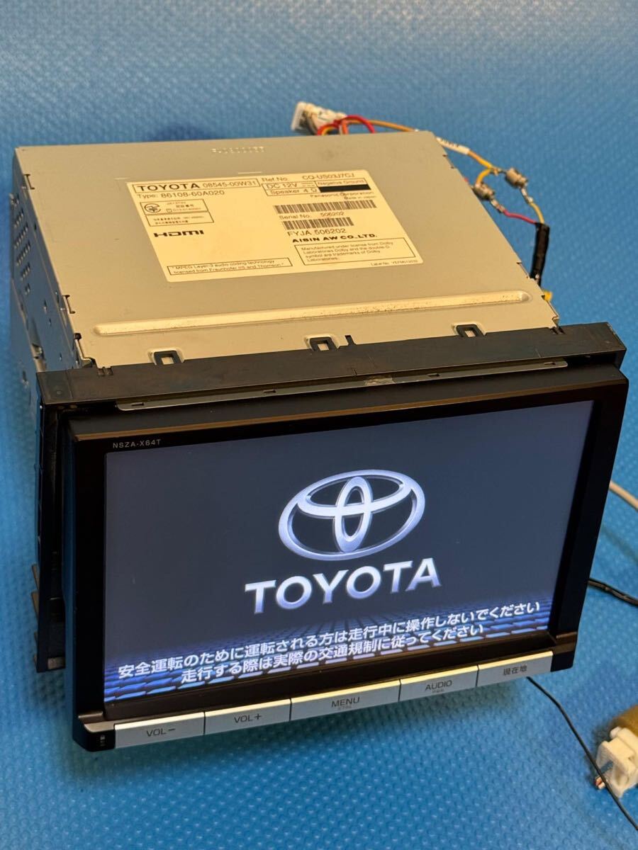 値下げ！NSZA-X64T トヨタ　純正ナビ本体　DVD トヨタ純正 NSZA-X64T 2014年 フルセグ/DVD/Bluetooth SDナビ 0109