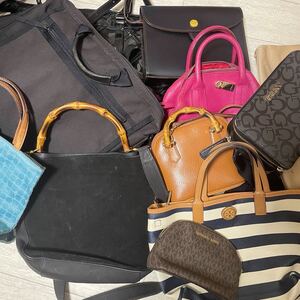 1円 GUCCI グッチ Ferragamo フェラガモ トリーバーチ マイケルコース ポーター フルラ 他 ブランド バッグ バック セット まとめ 大量 山
