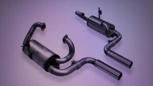 ★★FOX純正品 VW ビートル タイプ1 リアマフラー VW010003-046(70mmダブル)フランジ・車検対応①★