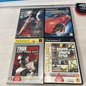 PS2 ゲームソフト 4セット PlayStation2 ソフト ゲーム 真・三國無双3 他3点 中古品 長期保管 動作未確認 傷あり プレステ2 ケース付き