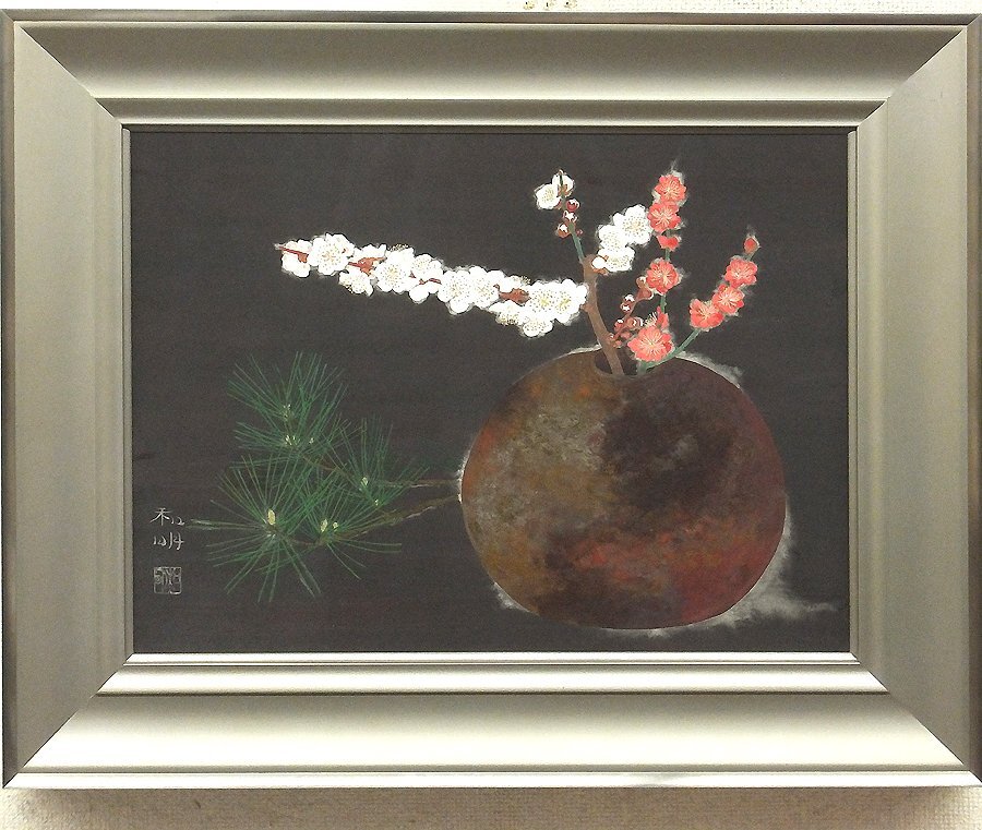 【真作】絵画　中村白玲　日本画10号　カーネーション　美術品　箱入　V168 2025年最新】Yahoo!オークション -中村白玲の中古品・新品・未