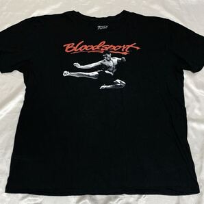 【送料無料 値下げ交渉歓迎】ブラッドスポーツ ジャンクロードヴァンダム 80sアクション映画 半袖ムービーTシャツ USA XL 黒古着空手格闘技