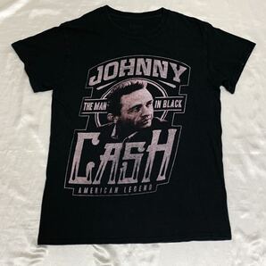 【送料無料 値下げ交渉歓迎】ジョニーキャッシュ JohnnyCash 半袖Tシャツ ブラックパープル 古着アメリカロックバンドツアーカントリー黒紫