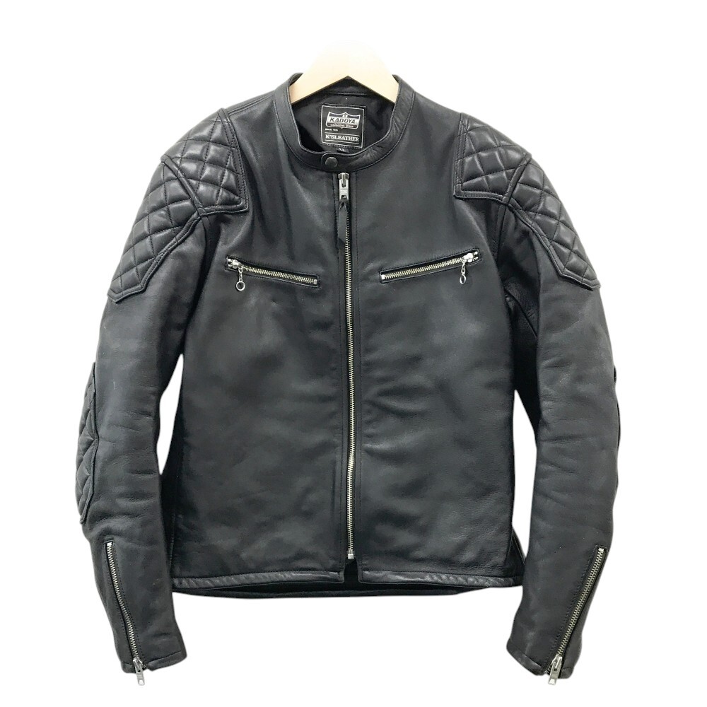 dat2000311 KADOYAカドヤ美品クリーニング済みLサイズ 中古・古着通販】kadoya (カドヤ) レザーベスト ブラック サイズ