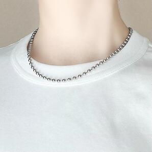 ボール チェーン ネックレス6mm シルバー サージカルステンレス 新品