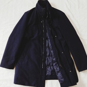 UNIQLO ユニクロ ハイブリッドダウンコート L メンズ 紺 ネイビー 撥水吸湿発熱 312-429292 ビジネス