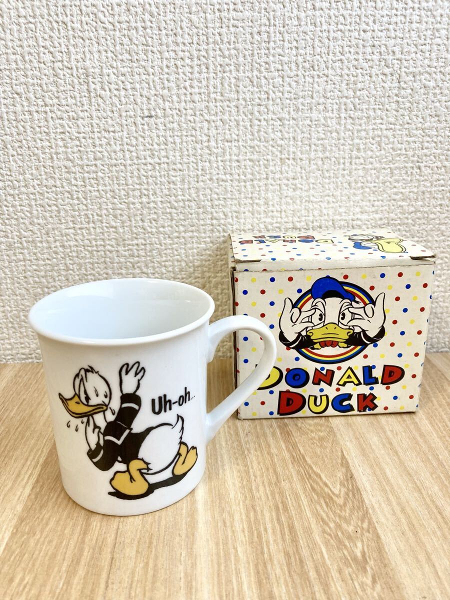 マグカップ　ドナルド　ブラックドナルドダック　レア　ディズニー　箱付　未使用保管