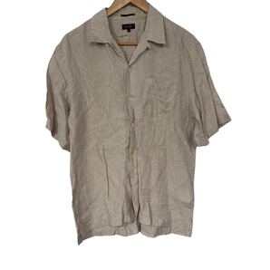Paul Smith COLLECTION ポールスミス リネンシャツ 半袖 Lサイズ ベージュ 日本製 23SS