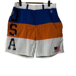 Champion チャンピオン ゴルフショーツ USAロゴ 星条旗デザイン XL メンズ Golf Shorts USA Logo American Flag Design ハーフパンツ