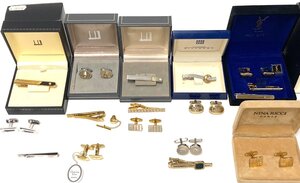★BP★ 1円 ダンヒル ジバンシー YSL ニナリッチ バーバリー ディオール ティファニー タイピン カフス 18点セット まとめ【小物】【中古】