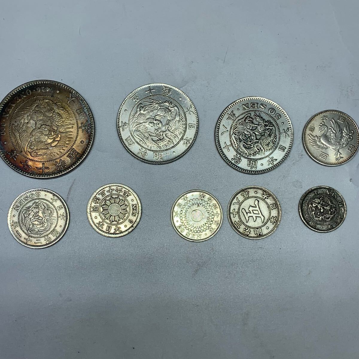 收集品 古銭 銅銭 硬貨 中国古銭 ★銭幣収蔵冊 120枚★ 一圓銀貨 貿易銀 鳳凰 小型50銭銀貨 昭和12年銘(1937年) 近代銀貨 50銭 美品