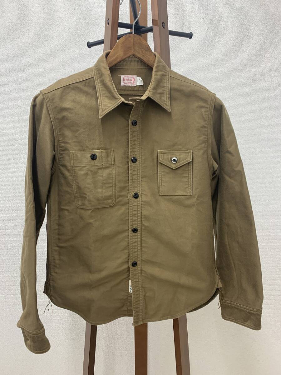 【中古品】トロフィークロージング　ウールヘリンボーンツイルシャツ TROPHY CLOTHING / トロフィークロージング / 