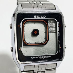希少!SEIKO セイコー デジボーグ G757-4050 スクエア 希少モデル QZ デジタル メンズ腕時計 純正メタルベルト ヴィンテージ 1981年製