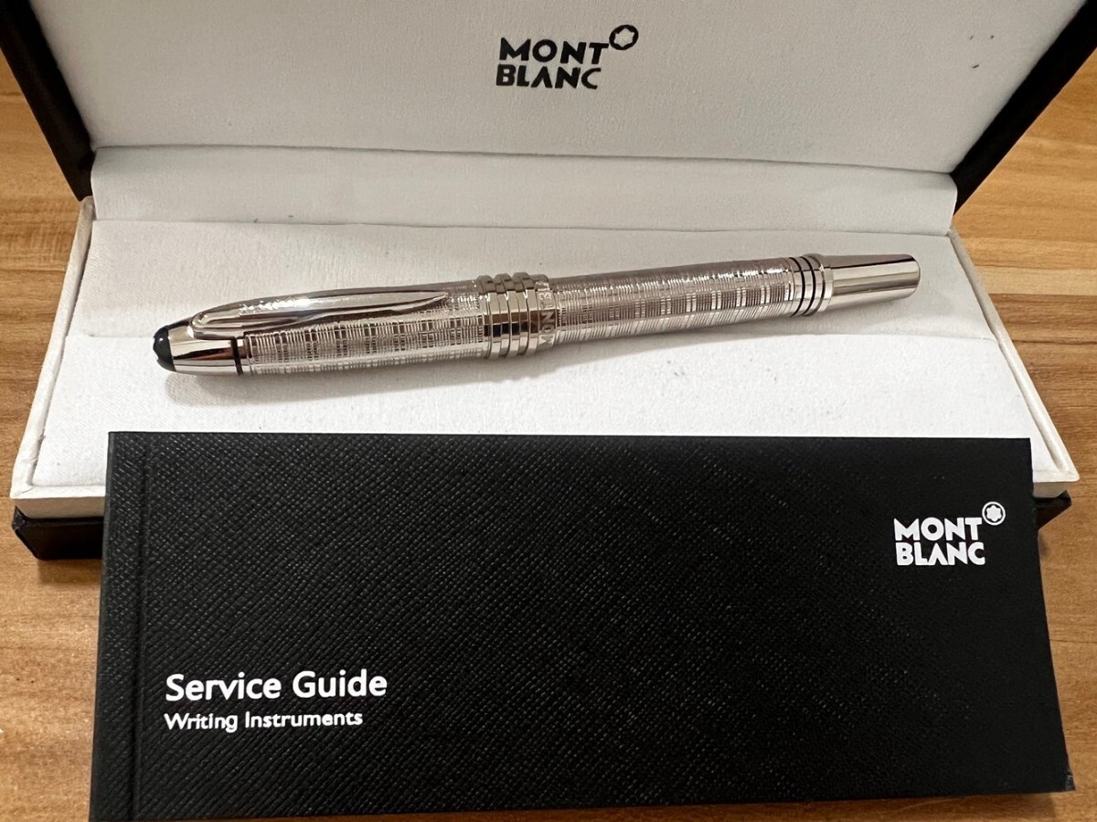 1980年代 Montblanc モンブラン 万年筆 シルバー 18K 750 1980年代 Montblanc モンブラン 万年筆 シルバー 18K 750