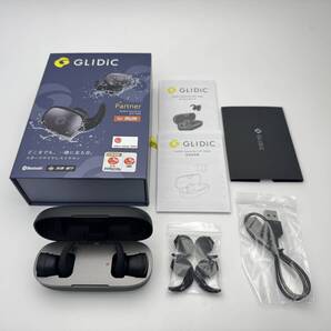 ②新品未使用 GLIDiC Sound Air SPT-7000 グレイッシュブラック スポーツタイプ完全ワイヤレスイヤホン IPX5相当防水性能 グライディック
