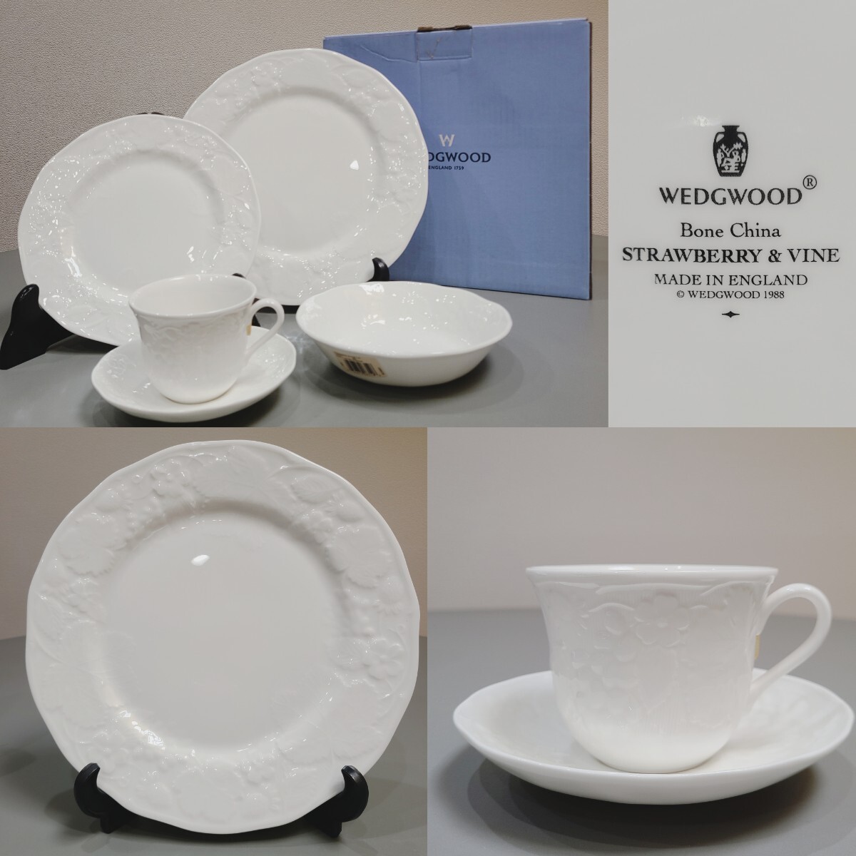 【完全未使用品】 黒壺 / ストロベリー&バイン 食器セット 2025年最新】Yahoo!オークション -ウェッジウッド ストロベリー