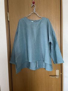ハンドメイド リネンプルオーバー LL