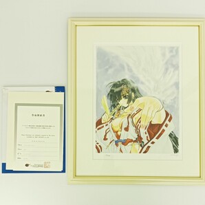 うたたねひろゆき 複製原画 ③ アールビバン 巫女 19/120 約63.5㎝ × 52.8㎝