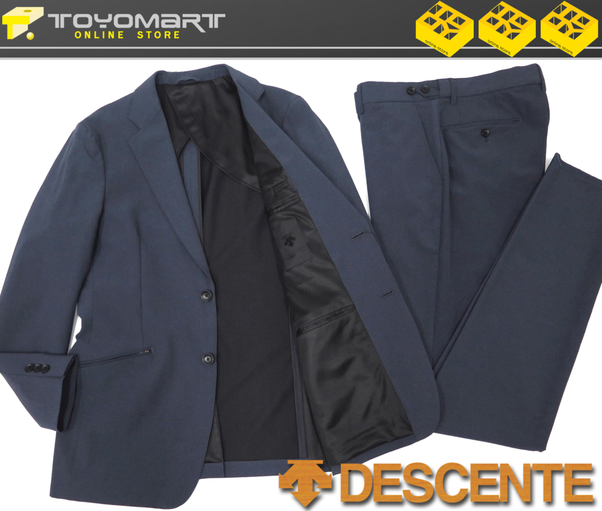 【美品】DESCENTE セットアップ スーツ ネイビーブルー YA4 DESCENTE（セットアップ）のフリマアイテム一覧