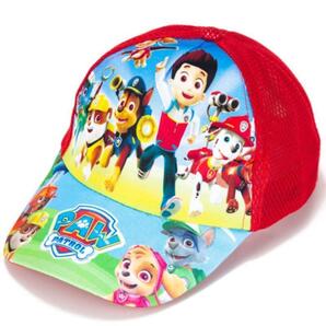 ★新品★子供用 パウパトロール キャップ 帽子 赤と青 メッシュ UVカット