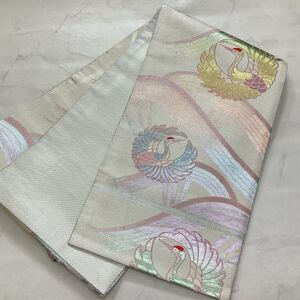 kimono+one◆子ども帯◆子供帯◆美品◆金糸◆最高級西陣織正絹唐織◆七五三◆393.5cm◆七五三お詣り女の子着物こどものひお正月卒業式Y110