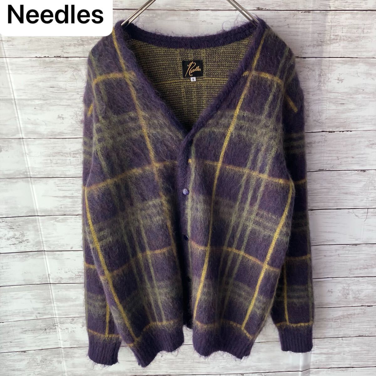 【未使用】Needles ブラック ジャージ カーディガン M NEEDLES | ジャージー Vネックカーディガン MEN（カーディガン