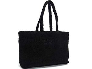 1円 ■極美品■ N°21 ヌメロヴェントゥーノ ボア トートバック ショルダーバッグ 肩掛けかばん レディース ブラック系 FP5540