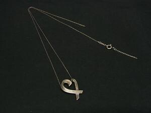 1円 TIFFANY&Co ティファニー パロマピカソ ラビングハート SV925 ネックレス ペンダント アクセサリー シルバー系 FL9664