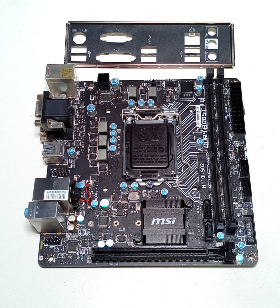 CPU i7 7700 マザーボード h110i-s02 msi H110I-S02 mini-itxマザーボード 7世代動作確認済み - メルカリ