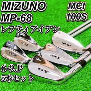 MIZUNO Mizuno MP-68 зеркальный ti Golf Club железный 5 шт. комплект 6-9.P мужской левый fujikura MCI 100S
