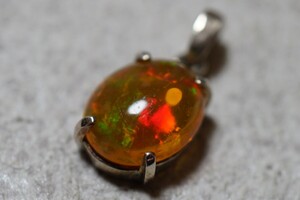 1144 天然オパール opal ペンダント ネックレス ヴィンテージ アクセサリー SILVER刻印 天然石 宝石 色石 カラーストーン 装飾品