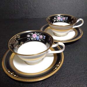 未使用保管品 ノリタケ イブニング マジェスティ カップ&ソーサー 2客 NORITAKE EVENING MAJESTY 喫茶店 レストラン ティータイム