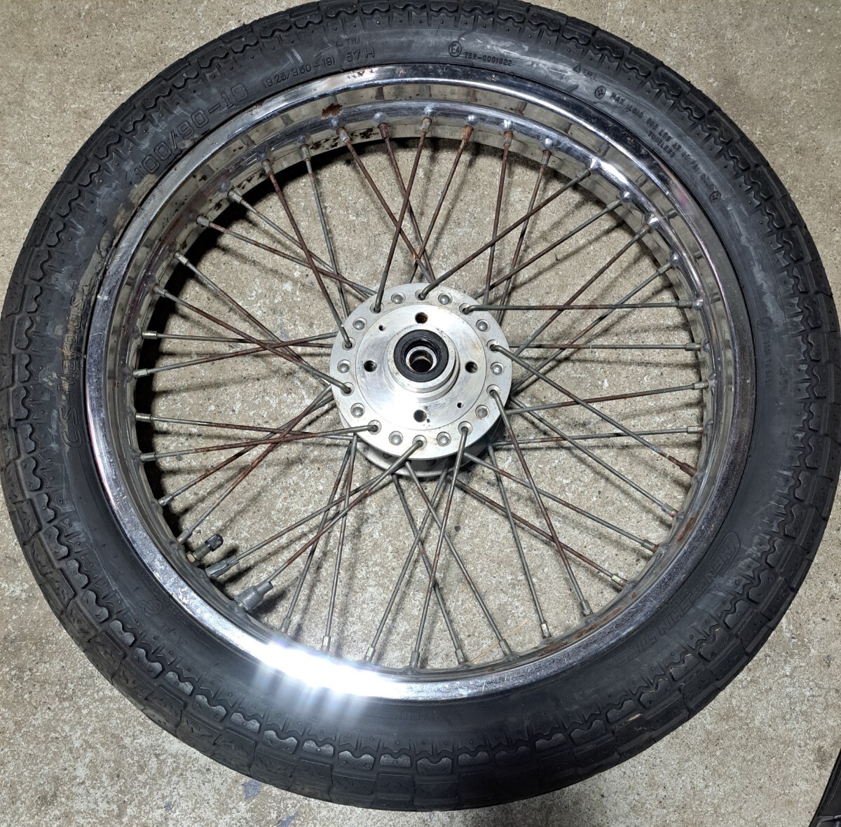 ブ*ン様 kz1000a2外し 4穴 純正スポークホイール （検 当時物 z2 kz1000a2外し 4穴 純正スポークホイール （検 当時物 z2 z1