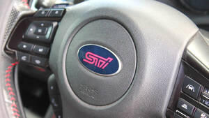 【送料無料】SUBARU WRX STI / S4 STIステリングステッカー 車 スバル VAB VAG VA VM レヴォーグ GP インプレッサ シール