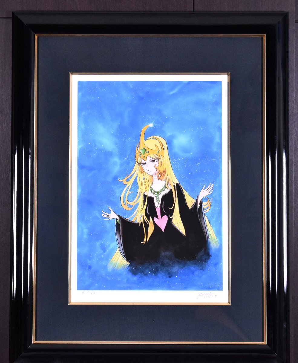 【F6号】松本零士　肉筆保証/裏描き・サイン有/油彩/アクリル/絵画/額装/額縁 F6号】松本零士 肉筆保証/裏描き・サイン有/油彩/アクリル/絵画