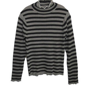 美品 STUDIO CLIP スタジオクリップ 23SS シルク混紡 リブニット ハイネック セーター カットソー 2023年春夏