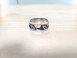 HOPI族 オーバーレイリング/ホピ族/インディアン/STERLING/スターリング/INDIAN/アメカジ/VINTAGE/RING/ナバホ/ズニ